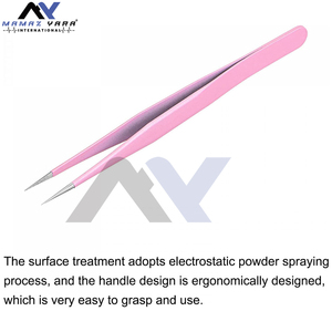 Outils de maquillage Pince à épiler Extension de cils Outils de beauté Pince à épiler Couleur rose Pince à cils Applicateur de cils à pointe de fibre - Product Image 2