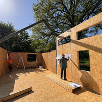 Kit de maison préfabriquée facile à assembler avec panneaux SIP, pour jardin et cour arrière, avec loft asymétrique
