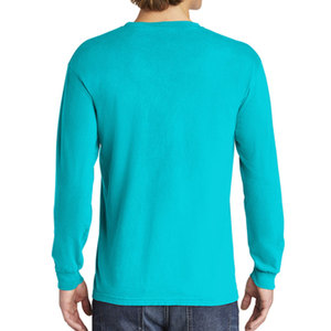 เสื้อสเวตเตอร์คอกลมแขนยาวสำหรับผู้ชายทรงเข้ารูปปกติสีฟ้าใส่ได้ทั้งชายและหญิง - Product Image 6