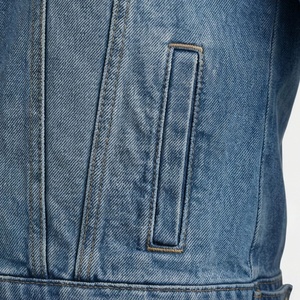 Veste en jean longue extensible pour femme, sur mesure, en coton, couleur personnalisée, hiver, unie, grande taille, mode, élégante, vêtement d'extérieur - Product Image 5