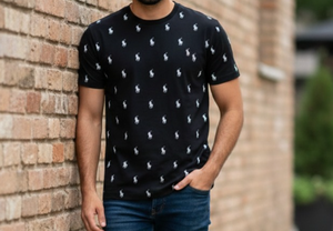 T-shirt en coton pour homme New Vision |   T-shirt décontracté à manches courtes, respirant et anti-plis, coupe ajustée, imprimé - Product Image 3