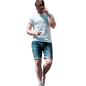 Shorts en jean pour hommes, coupe mi-longue, style vintage délavé, personnalisables, en promotion - Product Image 1