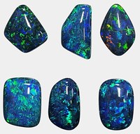 Opale australienne synthétique doublette, pierre précieuse en vrac, qualité excellente, rare, multicolore, avec anneaux de feu brillants, pour pendentifs et boucles d'oreilles