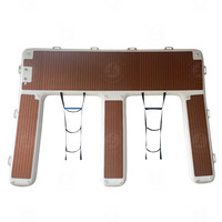 Rampe de quai double personnalisée en forme de E pour jet ski et yacht, ponton gonflable en PVC EJIA EJ-201, capacité 1000 kg, 5-10 passagers, garantie 2 ans