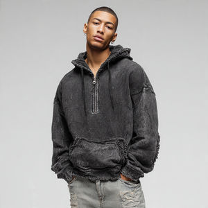 แพทช์ปักเย็บขอบผ้าฝ้าย100% แบบมีซิปสำหรับฤดูหนาวคุณภาพ300gsm ฟอกกรด - Product Image 4