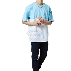 Vente en gros t-shirt surdimensionné 100% coton lavé vintage grande taille t-shirts fait votre propre marque logo lavage à l'acide t-shirt blanc - Product Image 2