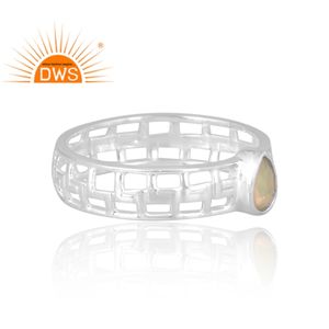 Anillo de piedras preciosas de ópalo etíope Natural de plata de ley más vendido, joyería personalizada para mujer, regalo para ella - Product Image 4