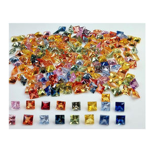 คุ้มค่ามาก! พลอยแซฟไฟร์แบบหลวมทำจากความร้อนทรงสี่เหลี่ยมตัดตามธรรมชาติสำหรับการทำเครื่องประดับที่มีคุณภาพ - Product Image 1