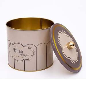 ที่จับกระป๋องโลหะทรงกลมสไตล์ย้อนยุค175x155มม. 3.5L เก็บและภาชนะบรรจุอาหาร - Product Image 2