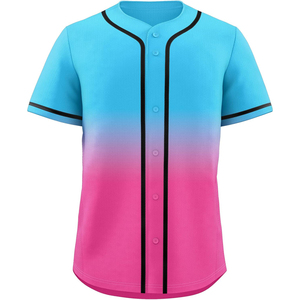 Maillot de Baseball jeunesse personnalisé Sublimation Softball boutonné uniforme matériel sergé nom numéro broderie maille coupe sèche chemise - Product Image 1