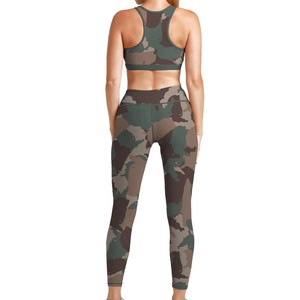 Leggings de Camuflaje de Cintura Alta para Mujer, Elásticos, Transpirables, Deportivos, para Todas las Temporadas, Tejido de Punto - Product Image 2