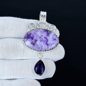 Unique Lepidolite Pendant Solid 925 Sterling Silver Handmade Silver Pendant Antique Crystal Pendant Anniversary Gifts - Product Image 5