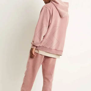 Sweats à capuche respirants à séchage rapide lavés à l'acide Logo d'impression personnalisé haute qualité hommes hiver solide 100% coton poche écologique - Product Image 4