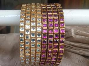 Bracelets Kundan en fil de soie faits à la main | Bijoux élégants de mariée et d'usure quotidienne | Cadeaux de retour parfaits pour des occasions spéciales - Product Image 2