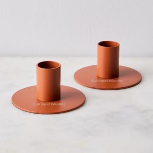 Portavelas cónico de Metal caro, vela de mesa con acabado dorado para decoración de iluminación navideña y del hogar - Product Image 4