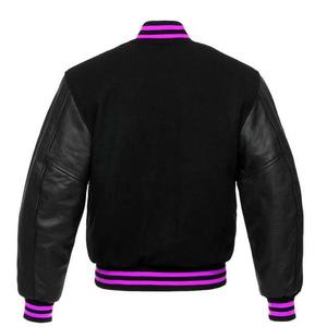Veste de sport universitaire de grande taille avec logo personnalisé pour hommes, en coton de haute qualité, élégante veste de baseball pour équipe scolaire - Product Image 2