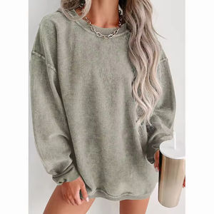 Sudadera con Capucha de Punto de Invierno de Alta Calidad para Mujer, Sudadera con Logotipo Personalizado en la Parte Delantera, 100% Algodón Transpirable - Product Image 3