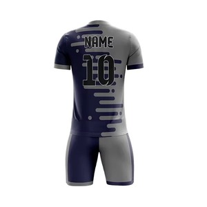 Diseño personalizado de alta calidad 100% poliéster respetuoso con el medio ambiente camisetas de fútbol de secado rápido transpirable Unisex cuello en V OEM personalizado - Product Image 4