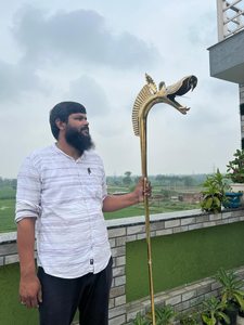 Brass carnyx có thể chơi Celtic desford Thời Trung Cổ xác thực chiến tranh sừng món quà độc đáo cho lịch sử những người yêu thích nhạc sĩ & nhà sưu tập - Product Image 6