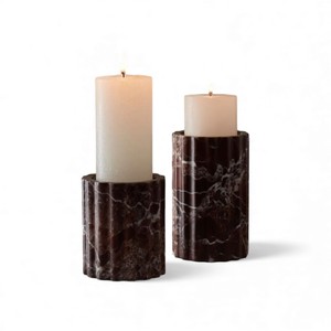 Candelabro de Mármol de Lujo para Decoración Moderna del Hogar, Portavelas de Piedra Hecho a Mano para Mesa - Product Image 1