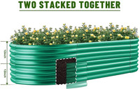 Bacs de jardin surélevés en acier inoxydable pour extérieur, OEM ODM, assemblage facile, revêtement poudré, grands, durables, modernes, classiques, pour légumes