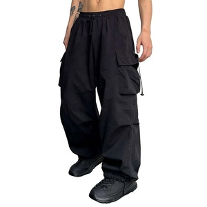 Pantalones Cargo de Mezclilla Azul Lavado para Hombre, Fabricación Personalizada de Jeans de Mezclilla, Pantalones Cargo Holgados con Bolsillos - Product Image 1