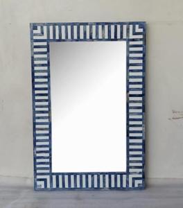 Miroir mural en os incrusté, artisanal, moderne, luxueux et orné, pour salle de bain, design Art déco, pour une infusion de décoration élégante - Product Image 2