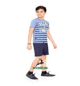 Ropa Infantil Transpirable y Ecológica de Bajo Precio y la Mejor Calidad, 100% Algodón, Manga Corta, Cuello Redondo, para Verano - Product Image 1