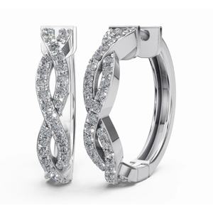 Pendientes de Aro con Diamantes Radiance Twist of Forever, Oro de 9 KT, 14 KT, 18 KT, Corte Redondo, Joyería Cultivada en Laboratorio, Venta al por Mayor, OEM, Exportación B2B - Product Image 5