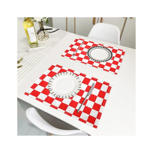 Mantel Individual Reversible Minimalista Gris y Blanco 30x45cm Ligero 100g para Decoración de Mesa de Cocina Fabricante Indio - Product Image 3