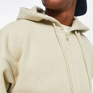 Sudadera con capucha personalizada con cremallera, 100% algodón polar, para invierno, lisa, con cremallera completa, transpirable, con logotipo personalizado para hombre - Product Image 6
