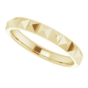 18K Gold Plated Stainless Steel Stackable Pyramid <b>Ring</b> Fashionable Eternity Inlay Trendy Claw Technology Casual Gift for Him Her - Product Image 5