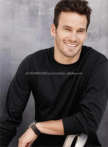 Nueva llegada de lujo 100% algodón cuello redondo Camiseta para hombres 180GSM sólido manga larga estilo Vintage Puff Technics Simple pantalla pesada - Product Image 2