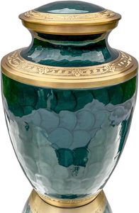 โกศเผาศพผู้ใหญ่ โลหะผสมคุณภาพสูง งานแฮนด์เมด ทรงกระบอก เคลือบสีน้ำเงิน ขายส่ง - Product Image 4