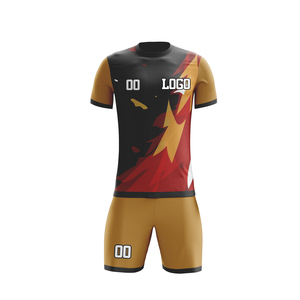 เสื้อฟุตบอลผู้ใหญ่แบบสั่งตัด ชื่อทีมตามสั่ง ชุดยูนิฟอร์มแบบซับลิเมชั่น โพลีเอสเตอร์ 100% ระบายอากาศได้ดี น้ำหนักเบา แขนสั้น - Product Image 5