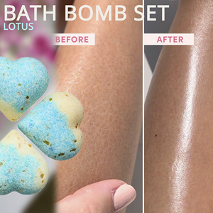 Lot de bombes de bain en forme de cœur en gros, parfum lotus, aux huiles essentielles nourrissantes et au sel marin, pour usage domestique, en coffret cadeau - Product Image 3