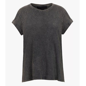 เสื้อยืดสตรีผ้าเรียบแฟชั่นใหม่เสื้อสกรีนลายกรดเสื้อยืดแขนสั้นผลิตตามสั่ง - Product Image 6