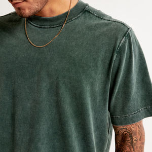 T-shirt personnalisé biologique de haute qualité t-shirt à manches courtes pour hommes chanvre coton hommes t-shirts solide ajusté t-shirt été 2025 - Product Image 3