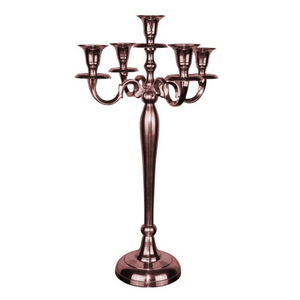 5 BRAS MÉTAL BRILLANT MODERNE FAIT À LA MAIN CANDELABRES DÉCORATION DE TABLE DE MARIAGE DÉCORATION DE NOËL BOUGEOIR - Product Image 2