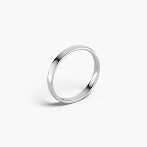 Anillo de Boda de Diamantes con Corte Ovalado Chapado en Rodio de 2.5 mm para Ella en Oro Blanco - Product Image 2