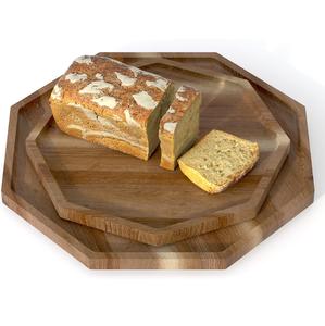 Le plateau de service en bois octogonal de qualité supérieure ajoute de la chaleur à la configuration de la cuisine pour un usage quotidien et des occasions spéciales - Product Image 1