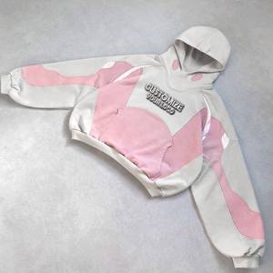 เสื้อฮู้ดดี้ปักโลโก้ตามสั่ง แบบยูนิเซ็กซ์ ประดับคริสตัล ผ้าฝ้าย 100% เป็นมิตรกับสิ่งแวดล้อม รับผลิตแบบ OEM ODM เสื้อสตรีทแวร์แบบสวมหัว - Product Image 1