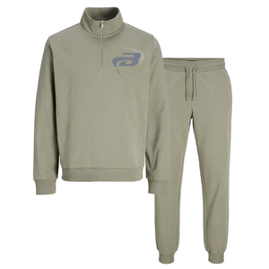 Unisex Winter Printed Fleece Tracksuit Half-<b>Zip</b> <b>Sweatshirt</b> Jogging Pants Set Casual Breathable Lightweight Windproof - Product Image 1