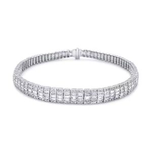 Haute qualité 925 argent Sterling bijoux fins complet Hip Hop Style Moissanite diamant Tennis Bracelet pour femmes hommes - Product Image 1