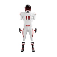 Uniformes de football américain les plus vendus design blanc personnalisé de haute qualité Offre Spéciale respirant grande taille à manches courtes