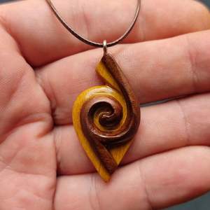 GO <b>NECKLACES</b> for WOMEN MEN NATURAL LARGE <b>BOHO</b> TRIBAL SONO WOODEN Pendant Adjustable Cord Handmade High Quality Wedding Gift - Product Image 6