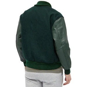 OEM Customized Logo Embroidery Canvas Waterproof Breathable Wool Sleeve Regular <b>Varsity</b> <b>Jacket</b> Men Winter 2026 - Product Image 5