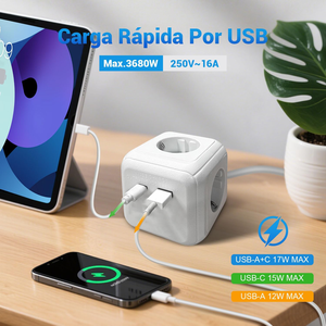 USB Type-C ตัวต่อขยายสายลูกบาศก์1.5ม./3ม. H05RR-F (3ก. 1.5มม.) 16A 250V พลาสติก5V 2.4A - Product Image 4
