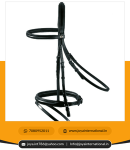 Bride de cheval de course de haute qualité Logo personnalisé couture fantaisie comprend rênes et sac de bride Bride de cheval en cuir de course personnalisée - Product Image 6