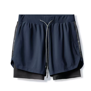 Pantalones Cortos Deportivos 2 en 1 Personalizables con Logotipo para Hombre, para Gimnasio, Correr, Trotar, con Patrón Sólido, Sublimación, Transferencia, Personalizables, Deportivos, Lisos - Product Image 5